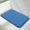 thumbnail image 1 of ORUYROP Memory Foam Bath Mat Rug, 24 x 17 Inches, Comfortable, Soft, Super Water Absorption, Machine Wash, Non-Slip, Thick, Easier to Dry for Bathroom Floor Rugs, Blue, 1 of 7
