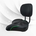 thumbnail image 4 of Bike Seat with Backrest Wide Seats Exercise Bike Seat Cushion Saddle Green, 4 of 10