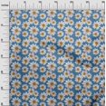 thumbnail image 3 of oneOone Polyester Spandex Blue Fabric Floral Fabric For Sewing Printed Craft Fabric By The Yard 56 Inch Wide, 3 of 5