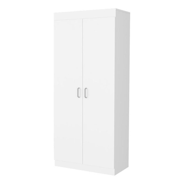 FM FURNITURE Albany 63"H Engineered Wood Double Door Pantry Cabinet in White