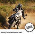 thumbnail image 2 of fastboy 10 Pieces Motorcycle Bolts Set Aluminum Alloy Universal Motorbike Screws Nuts Body Modification Replacement Maintenance Silver, 2 of 8