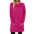 thumbnail image 1 of Chandail en Molleton Surdimensionné pour Femmes Col Rond Manches Longues Pull Décontracté Confortable Tenues de Mode Automne Vêtements 2024, 1 of 6