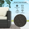 thumbnail image 4 of Outsunny Outdoor Sofa w/ Cushions, PE Rattan Patio Couch, Cream White, 4 of 10