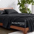 thumbnail image 4 of Bare Home Premium 1800 Collection 3-Piece Bed Sheet Set, Twin, Heathered Black, 4 of 8