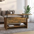 thumbnail image 1 of vidaXL Coffee Table Smoked Oak 80x50x40 cm Engineered Wood, 1 of 5
