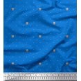 thumbnail image 1 of Soimoi Modal Satin Fabric Artistic Flower & Dots Print Fabric by The Yard 42 Inch Wide, 1 of 3