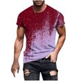thumbnail image 1 of Chemises pour Hommes Imprimé Manches Courtes Col Rond T-shirt Décontracté Manches Courtes, 1 of 1