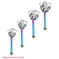 thumbnail image 4 of BodyJ4You 6PCS Nose Rings Studs Hoop 20G Stainless Steel Rainbow Bone Pin Body Piercing Jewelry (0.8mm), 4 of 6