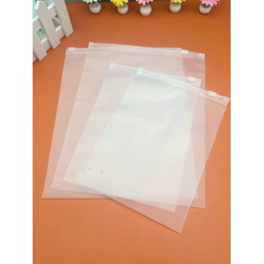 5 Pcs Sacs d'Emballage Ziplock Double Face Transparents et Givrés pour Stockage