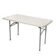 thumbnail image 2 of OEF Furnishings 4 Foot Heavy Duty Folding Table, 24" x 48", Light Grey, 2 of 4