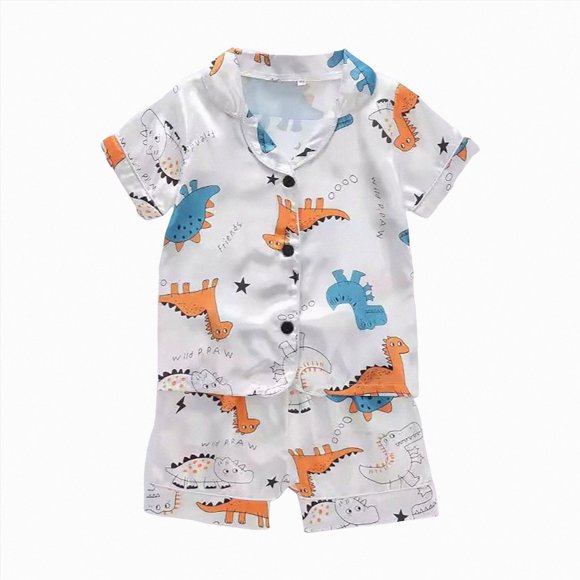 COMVALUE Baby Boy Girl Pajama Set Kids Cute Toddler Snug Pattern Design Pjs Orange for Size 6-12 Months