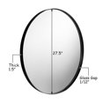 thumbnail image 2 of Gymax Miroir Rond Mural en Métal Moderne 27.5 Pieds' pour Salle de Bain Entrée Noir, 2 of 10