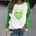 thumbnail image 2 of Besolor St Patricks Day Sweatshirt Women Color Block Long Sleeve Shamrock St. Patricks Shirts Tees Holiday Party Pullover Tops, 2 of 4