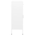 thumbnail image 2 of vidaXL Armoire de Rangement Blanche 80x35x101,5 cm Acier, 2 of 5