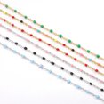 thumbnail image 4 of fastboy Jewelry Making Chain Sturdy Stainless Steel Colorful Enamel Beads Colorful Enamel Beads Bulk Chain For Jewelry Gold+Green 1Set, 4 of 6