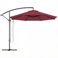 thumbnail image 1 of Outsunny Parasol Déporté de Patio 9,5 Pieds avec Sangle Coupe-Vent, Housse, UPF50+, Rouge, 1 of 10