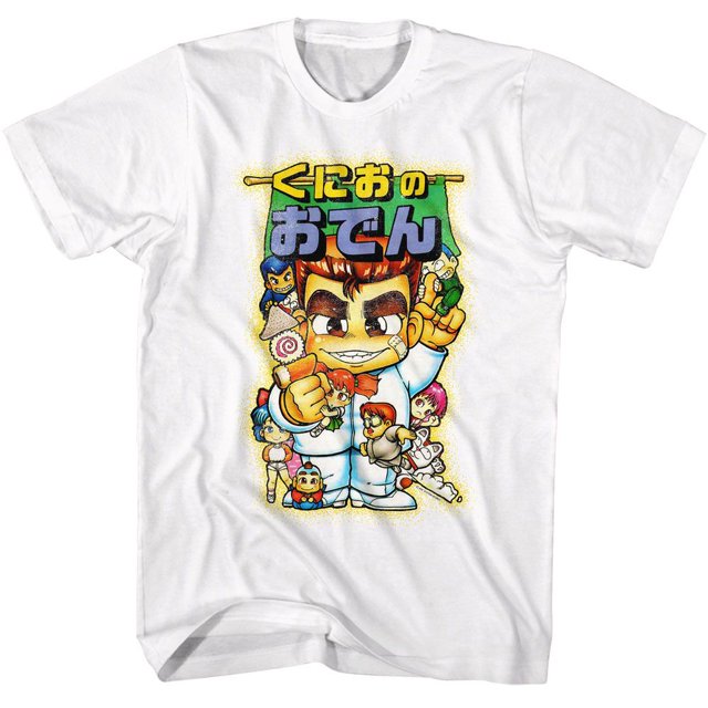 River City Ransom Japanese Art White Adult T-Shirt