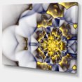 thumbnail image 2 of Unique Gold and White Fractal Flower - Floral Canvas Art Print, 2 of 3
