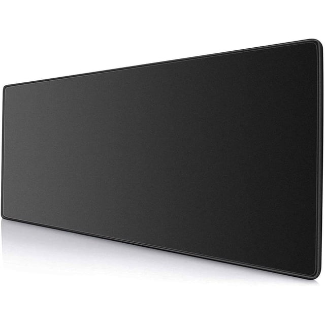 Gaming Mouse Pad Extended Mouse Mat (40x90cm, 3mm) in black, designed for PC gaming and professional workspaces. Features durable stitched edges, a non-slip rubber base, and a waterproof surface. Foldable and thick for added comfort during extended use with desktop computers, laptops, keyboards, and gaming consoles.