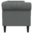 thumbnail image 3 of vidaXL Chesterfield Sofa 3-Seater Dark Grey Fabric, 3 of 5