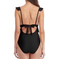 thumbnail image 2 of Charmo One Piece Bathing Suit for Women Ruffle Cut Out Swimsuits Strappy Monokinis, 2 of 6