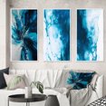 thumbnail image 1 of Designart "Blue Onyx Marble Essence" Abstract Framed Wall Art Set Of 3 - Teal Abstract Frame Gallery Wall Set For Home Decor, 1 of 6