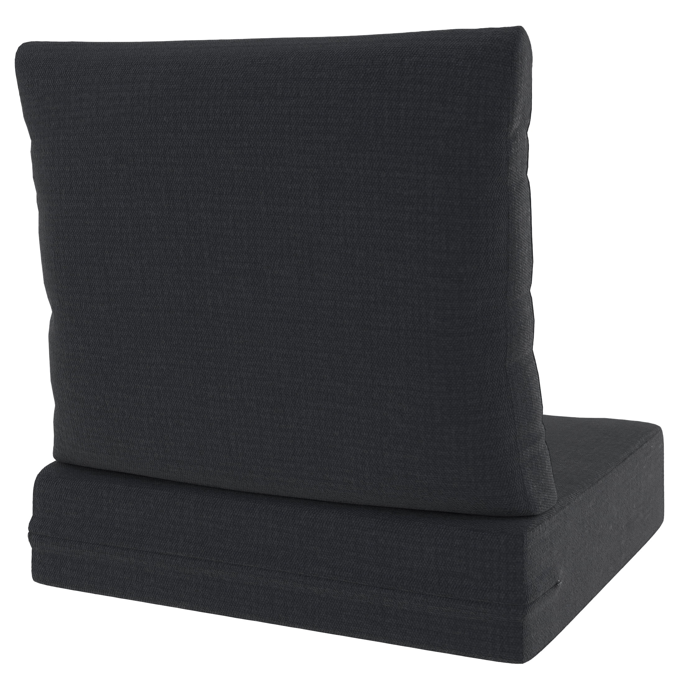 Ensemble de coussins de siège profond extérieur de qualité supérieure bleu marine 61 nbsp;cm x 61 nbsp;cm Better Homes & Gardens avec housse amovible, résistant aux intempéries et aux taches