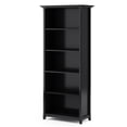 thumbnail image 4 of Amherst 30 inch Wide Solid Wood Transitional 5 Shelf Bookcase in Black, 4 of 12