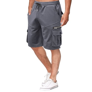 Cameland Pantalons Cargo pour Hommes Shorts d'Été en Coton à Cinq Points Multi-Poches à Fermeture Éclair Décontractés pour Hommes