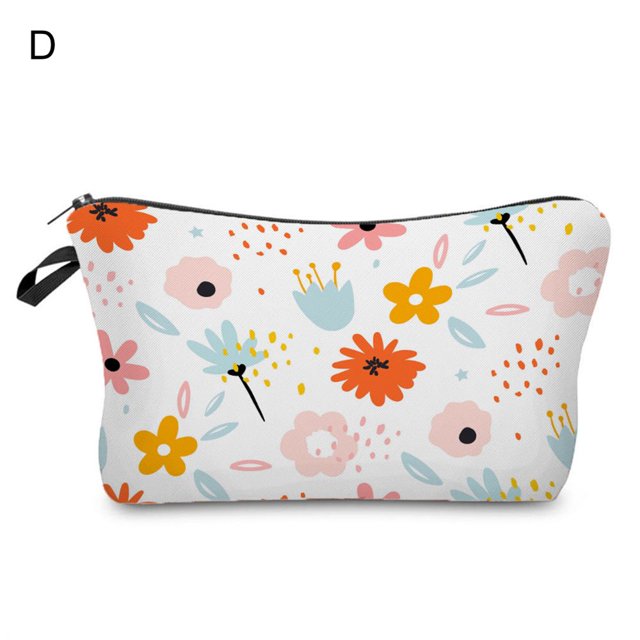 Sac Cosmétique Imprimé Champignon 3D Sac de Rangement Multifonction pour Femmes Apparence Mode Exquise pour la Maison