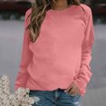 thumbnail image 4 of Hauts à Manches Longues pour Femmes Mode Femmes Décontracté Manches Longues Col Rond Uni Chandail pour Dames Hauts Blouse Blouses à Manches Longues pour Femmes Hauts à Manches Longues Hauts pour Femmes Manches Longues, 4 of 4