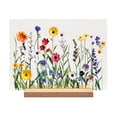 thumbnail image 2 of Nilvkv Acrylic Printed Desktop Display Floral Decoration Wooden Base Transparent Desktop Ornament, 2 of 6