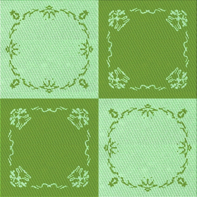 Ahgly Tapis d'Intérieur Lavable en Machine Carré Vert Jade Transitionnel, 5 Pieds Carré