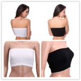 thumbnail image 4 of Fashion Womens Strapless Bra Bandeau Tube Top Removable Pads Seamless Crop Colors New, 4 of 5