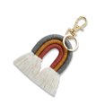 thumbnail image 2 of Baohd Weaving Rainbow Keychains Jewelry Adornment Fashion Accessory Key Ring Pendant Keyholder Ornament Colorful DIY Bag Charm Colorful/Grey, 2 of 6