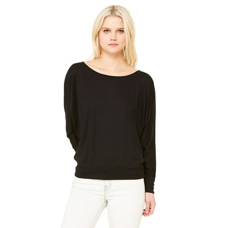 Bella + Canvas T-Shirt à Manches Longues Épaules Dénudées pour Femmes