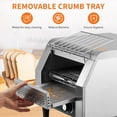 thumbnail image 4 of Kojooin Commercial Conveyor Toaster, 150 Slices Per Hour, 1300W with 7 Temperature Settings and Timer, 4 of 7