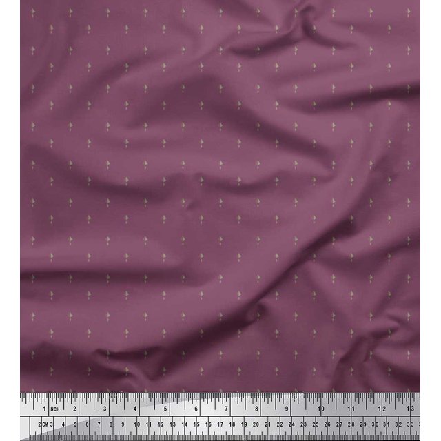 Soimoi Tissu Poly Georgette Triangle Imprimé Chemise au Mètre 52 Pouces de Large