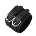 thumbnail image 3 of Baohd Multi-color Double Tour PU Leather Wide Bracelet Cuff Men Accessory Black 1Set, 3 of 6