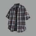 thumbnail image 2 of Chemise Décontractée pour Homme à Boutons, Coton Polyester, Manches Courtes, Style Rétro Cubain, Chemise de Villégiature, Été, Plage, Vacances, Protection Solaire, Mode Urbaine, JASKFLY, Bleu TG, 2 of 9