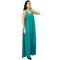 thumbnail image 2 of Bimba Women's Solid Spaghetti Strap Maxi Dress for Summer Beach Wear Sundress, 2 of 9