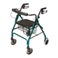 thumbnail image 1 of Graham Field Lumex Walkabout Lite Rollator with Seat & 6 Inch Wheels, Teal, 1 of 5