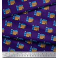 thumbnail image 2 of Soimoi Velvet Fabric House Architectural Printed Fabric 1 Yard 58 Inch Wide, 2 of 5