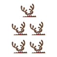 thumbnail image 3 of Transemion Festive Décor Christmas Window Sticker With Adorable Cute Cloth Christmas Window Stickers Door Decal Big elk antlers 5Set, 3 of 6