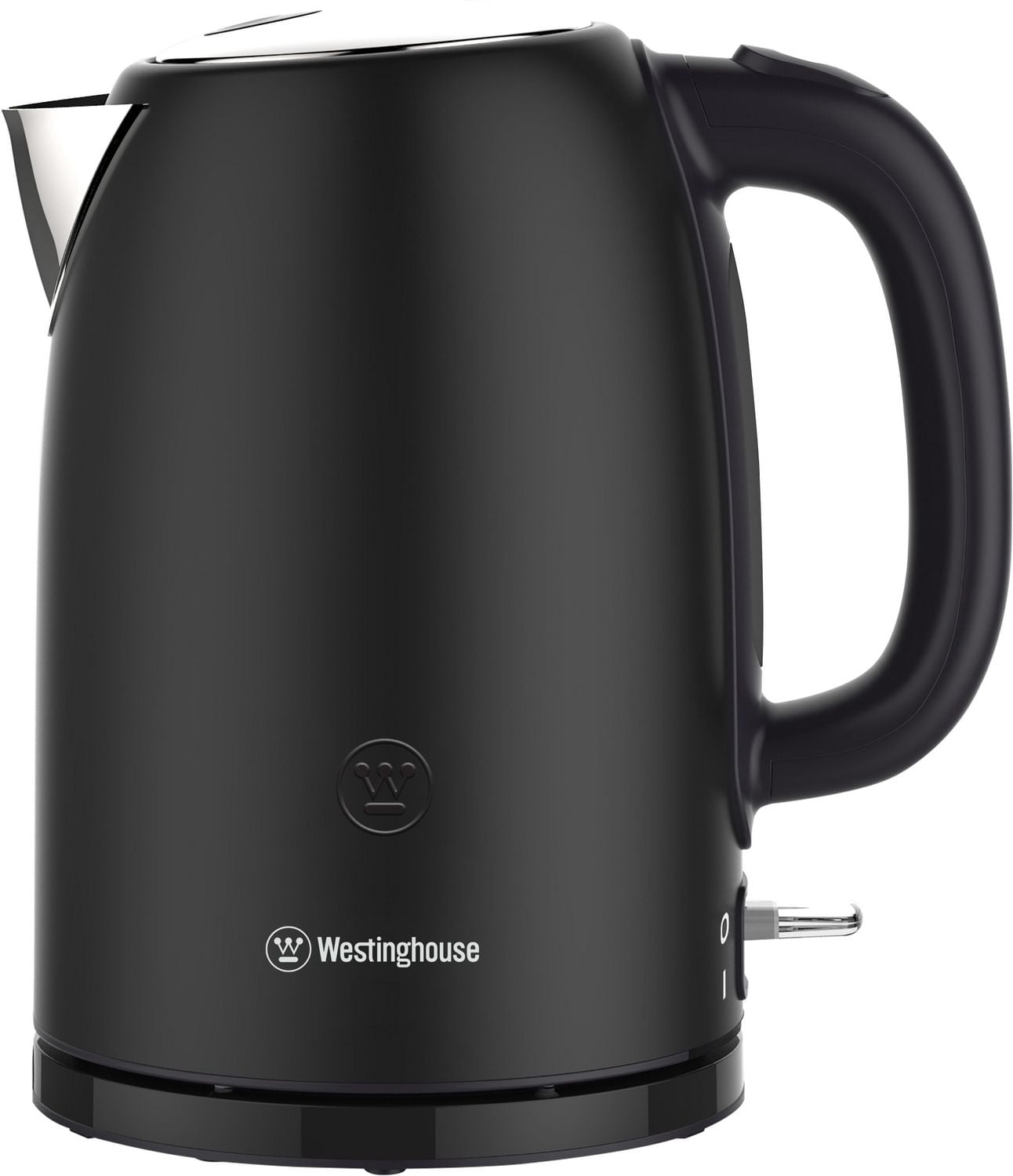 Westinghouse 1.7L Electric Steel Kettle Matte Black, Durable Steel Body Construction