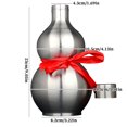 thumbnail image 3 of Flasks Gourde en Acier Inoxydable Bouteille d'Eau Portable avec Sangle Marron pour Lait Vin Boissons, 3 of 9