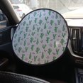 thumbnail image 2 of Car Steering Wheel Sunshade Cover For Uv Protection Green Plastic 18.11 X 18.11 X 0.20 Inches Hanging Heat Shield For Vehicle Interior, 2 of 6