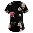 thumbnail image 3 of Birdeem Mode de la Saint-Patrick pour Femmes, Col en V, Décontracté, Manches Courtes, Imprimé, Poches, Hauts Blouse pour Dames, 3 of 6