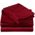 thumbnail image 1 of 530 Thread Count Egyptian Cotton Twin Sheet Set Solid  Burgundy, 1 of 1