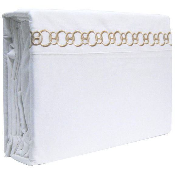 Johnson Home 300 Thread Count Egyptian Cotton Sheet Sets with Embroidery Details